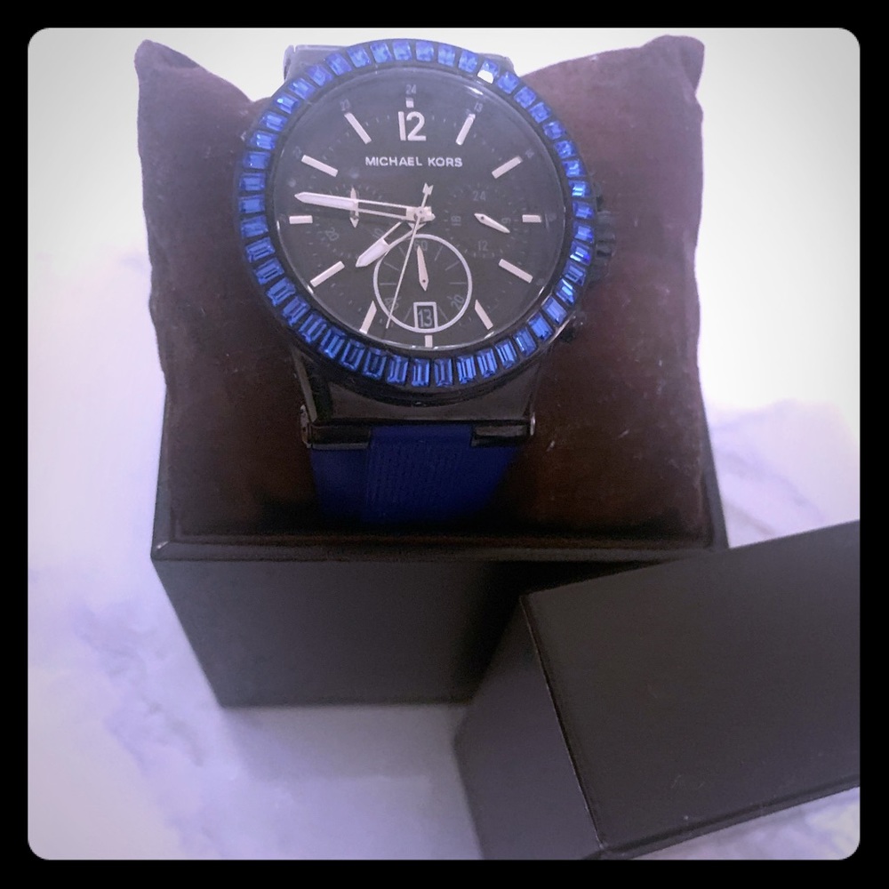 Michael Kors blue watch
